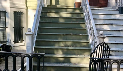 Landmark Historical House staircase restoration @ Cambridge pl, Brooklyn, NYC