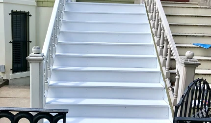 Landmark Historical House staircase restoration @ Cambridge pl, Brooklyn, NYC