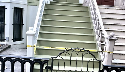 Landmark Historical House staircase restoration @ Cambridge pl, Brooklyn, NYC