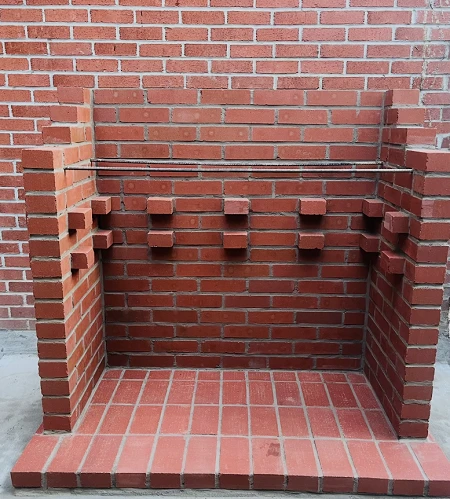Brick grill completed by Green Point Construction Company in Clinton hill, Brooklyn, NYC