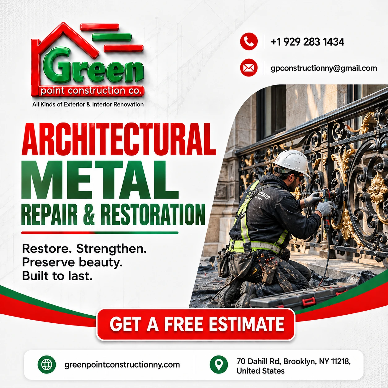 Architectural Metal Repair & Restoration in Brooklyn