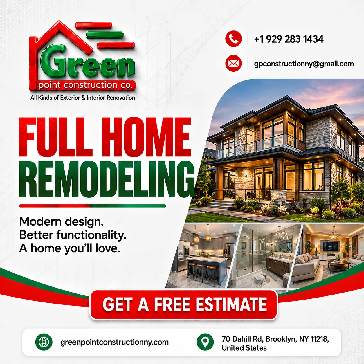 Expert Home Remodeling Brooklyn NY | Greenpoint Construction